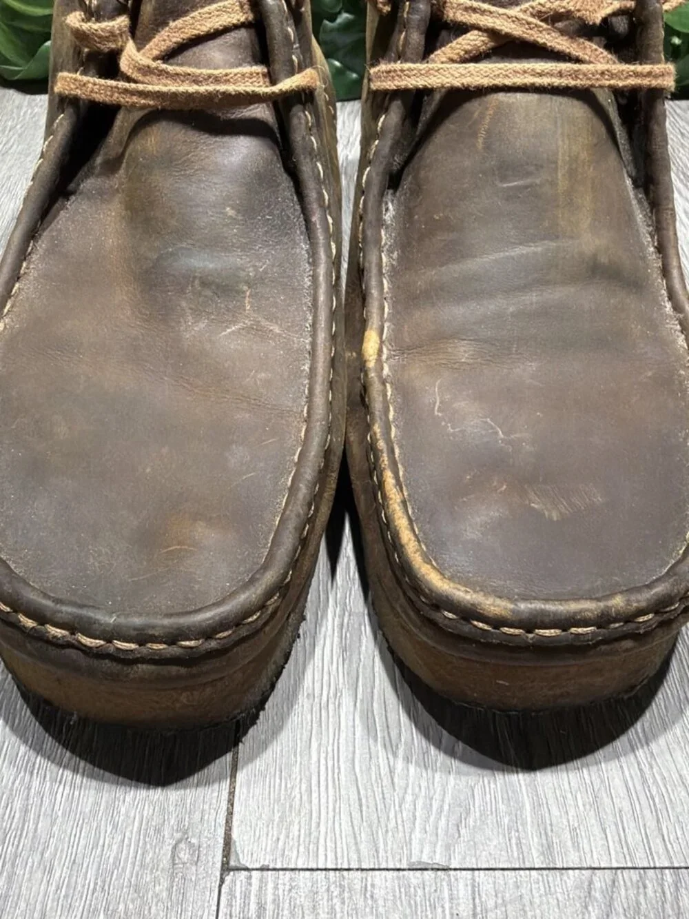 Clarks Originals Wallabee Chukka Comfort Boots Brown Leather men's Size 11.5